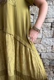 Tasha Damask T Shirt Maxi Dress Deep Olive